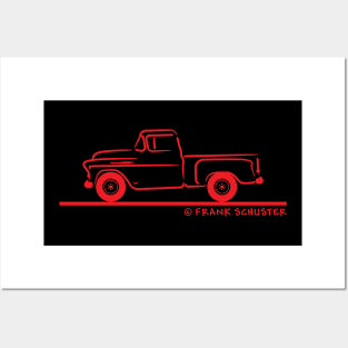 55 56 57 Chevrolet Pickup Truck Posters and Art